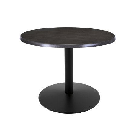 HOLLAND BAR STOOL CO 30" Tall In/Outdoor All-Season Table, 30" dia. Charcoal Top OD214-2230BWOD30RChar